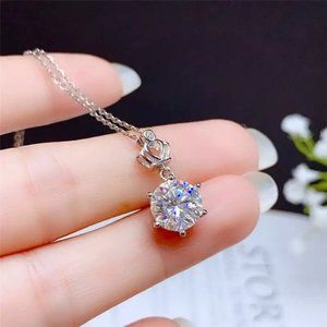 Certified 5ct. t.w. Diamond Brilliant Cut Crown Necklace